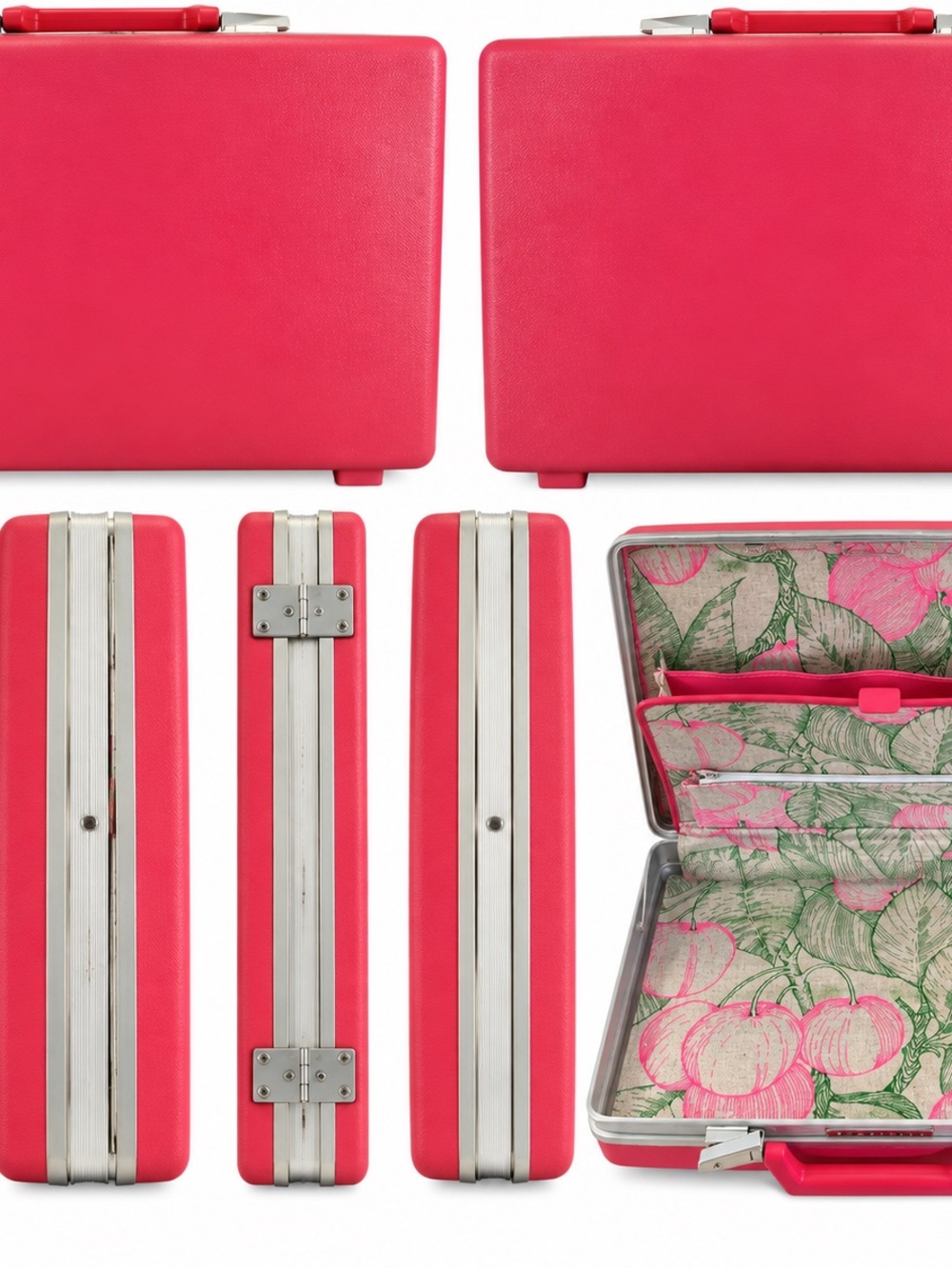 RARE Vintage 1960s Samsonite Signat Hot Pink Slim Attaché Briefcase Mod Interior